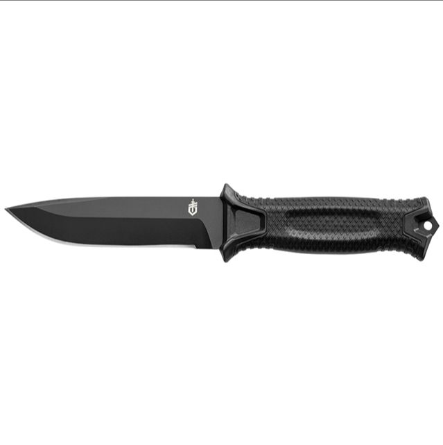 Strongarm Black Plain Edge Knife