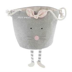 Clearance - Bunny Dangle Leg Bucket Gray