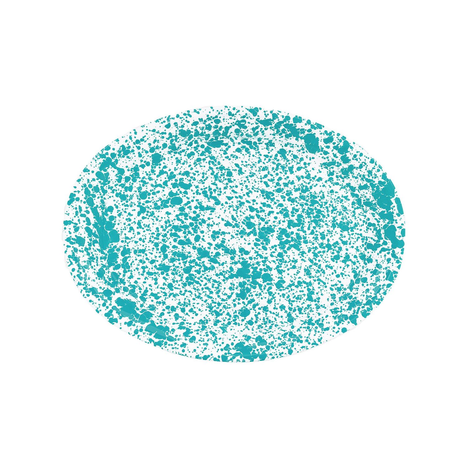 Oval Platter Turquoise Splatter