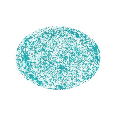 Oval Platter Turquoise Splatter
