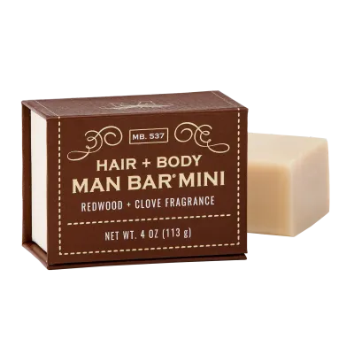 Man Bar Mini 4 oz Redwood &amp; Clove