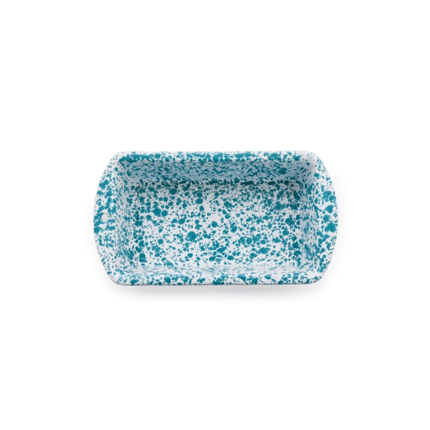 Loaf Pan Turquoise Splatter 9x5