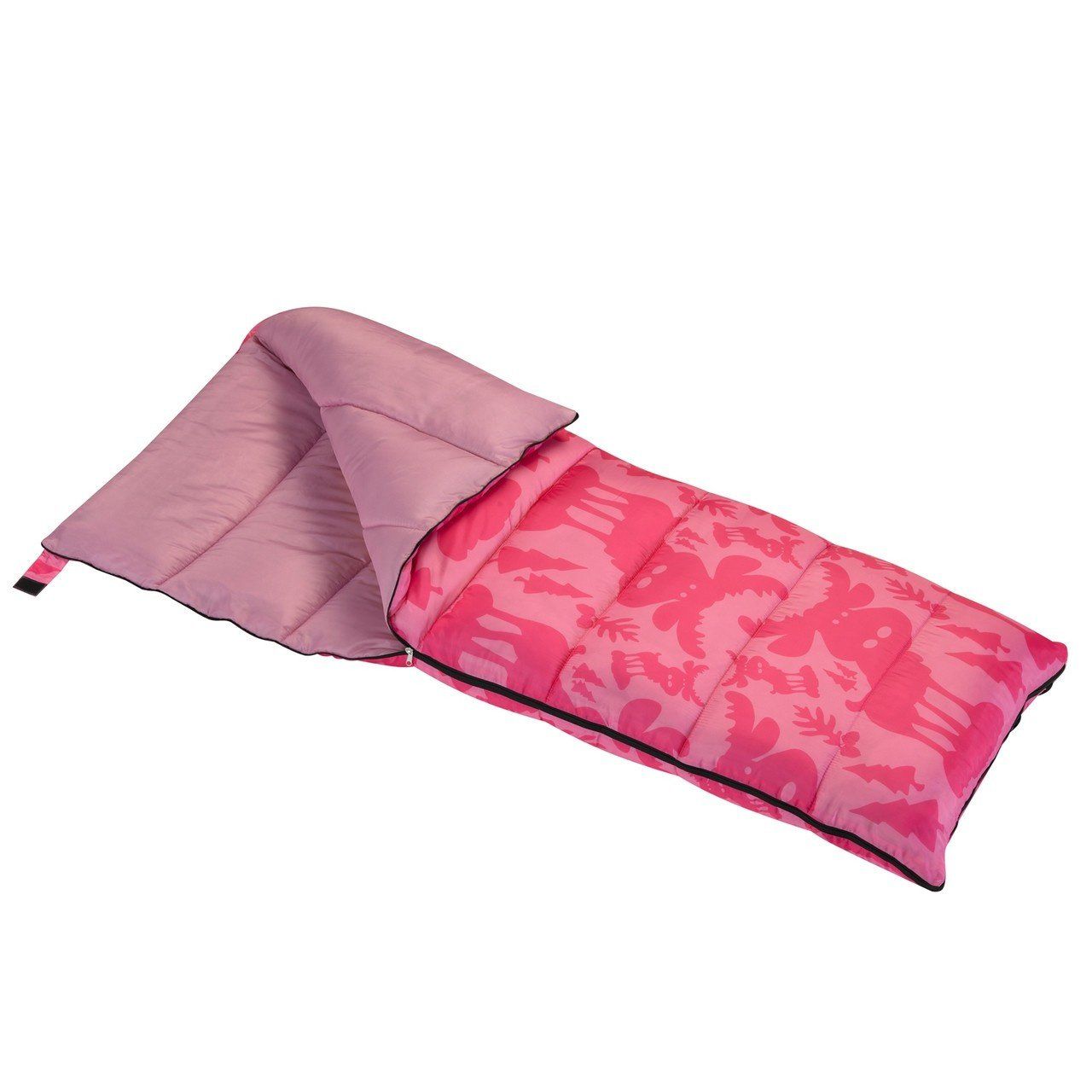 Moose 40 - 50 Deg Youth Bag Pink Print Sleeping Bag