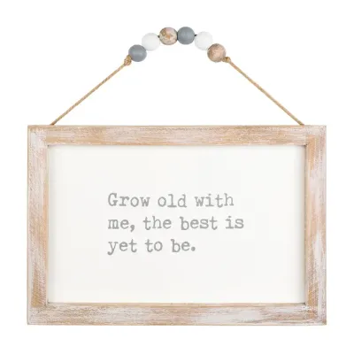 Grow Old Beaded Sign