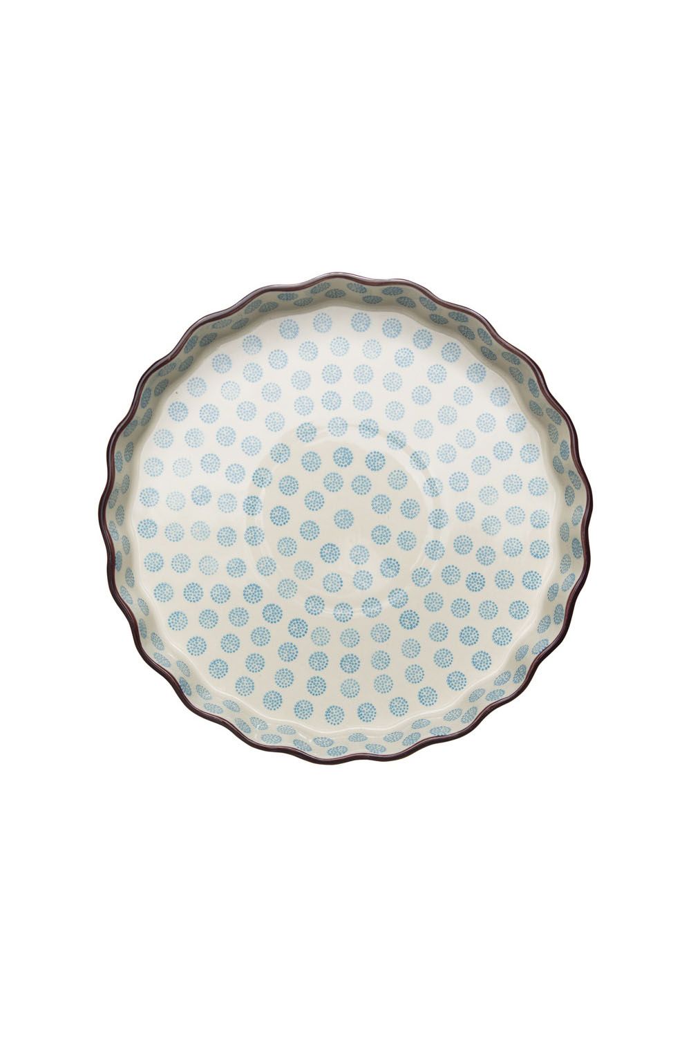 Quiche Dish Retro Blue