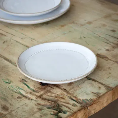 Isabella White 8&quot; Dinner Plate
