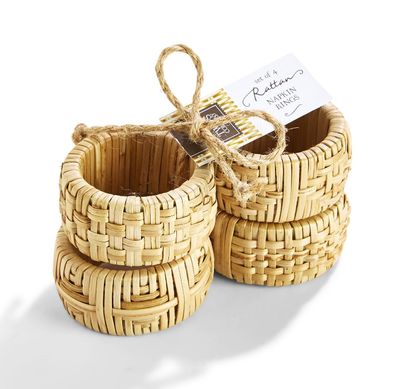 Cane Napkin Rings - Set of 4