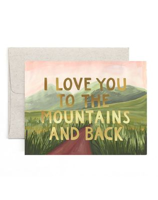 To The Mountains and Back Greeting Card