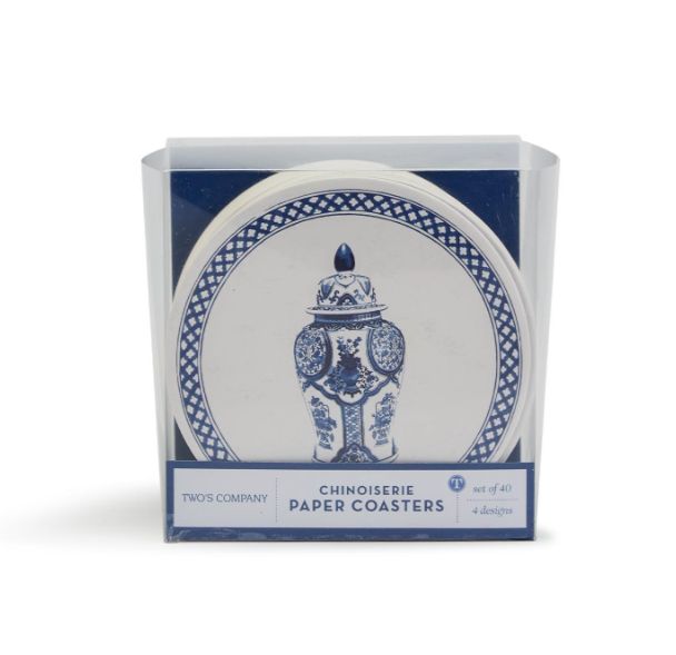 Chinoiserie Paper Coasters - 40 pc