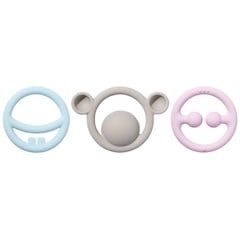 Nigi Nagi and Nogi Teething Rings - Pastel