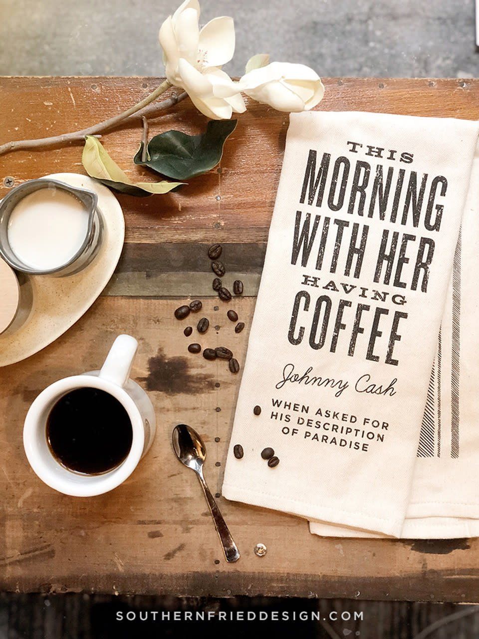This Morning, With Her Kitchen Towel