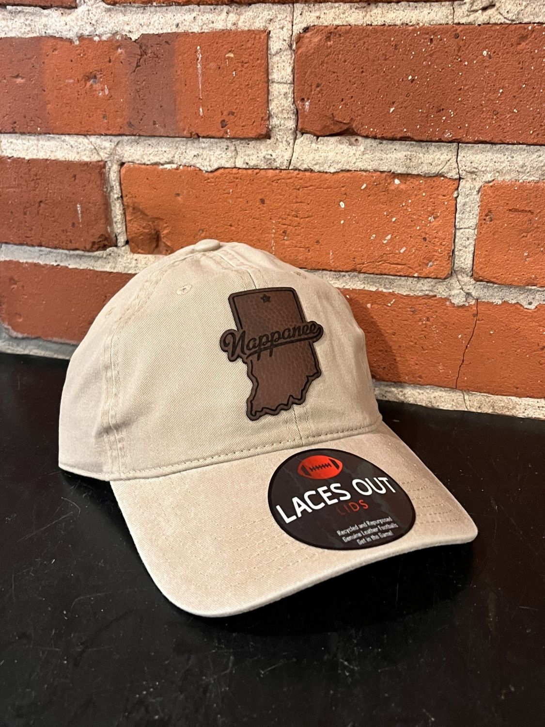Nappanee Indiana Football Logo Hat Khaki