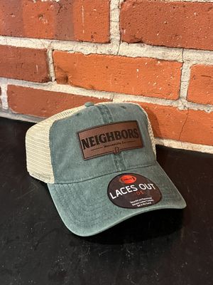Neighbors Football Logo Hat Green/Khaki