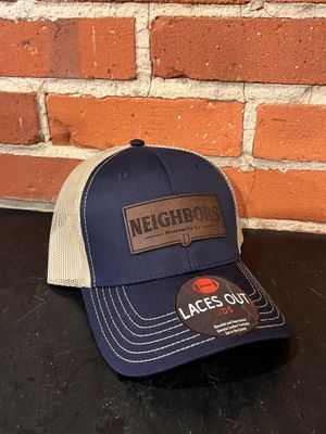 Neighbors Football Logo Hat Navy/Khaki