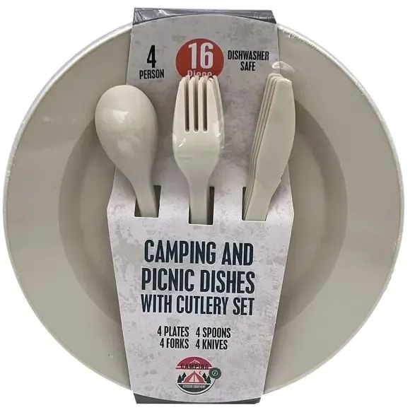 Dishes w/ Cutlery Set 16 pc