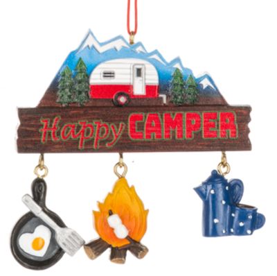 Clearance - Happy Camper Camping Ornament
