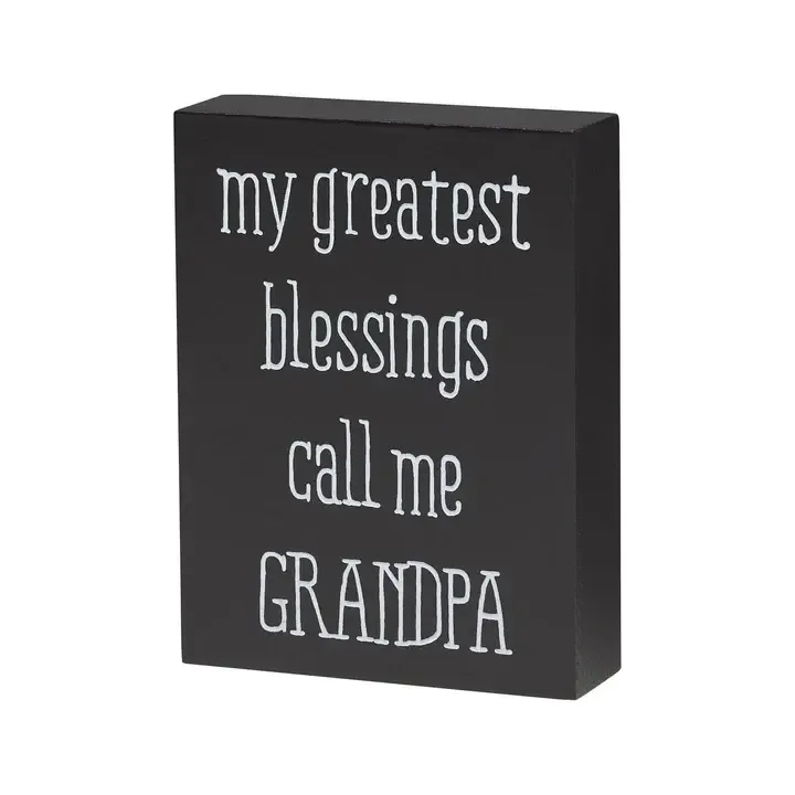 Blessing Grandpa Block Sign 3 x 4