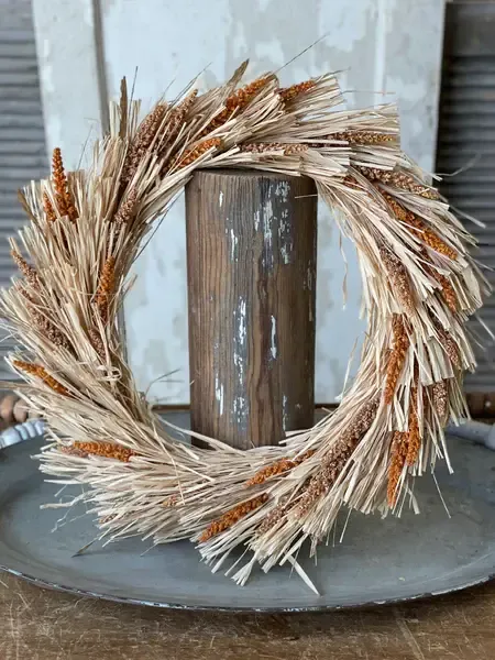 Millet Grass Wreath 20”