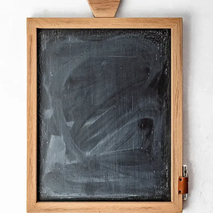 Wood Chalkboard with Chalk Holder