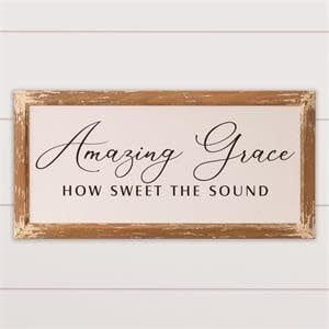 Amazing Grace Wood Sign 24”