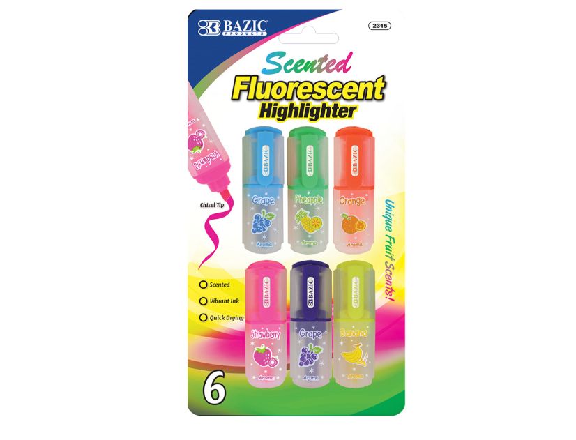 Mini Fruit Scented Highlighters 6 ct