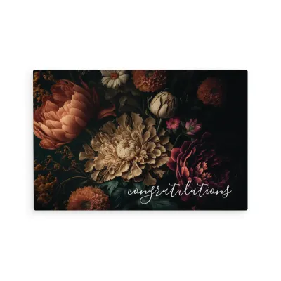 Congratulations Wooden Postcard 4 x 6