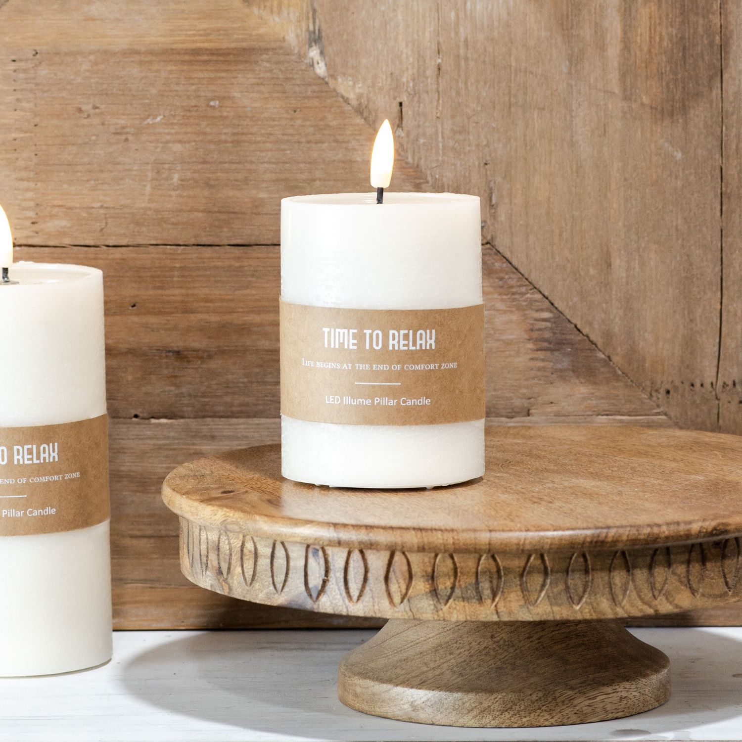 Pillar Candle 4”x3&quot; LED