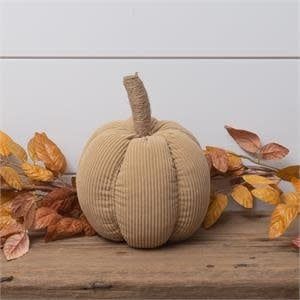 Tan Corduroy Pumpkin 9”