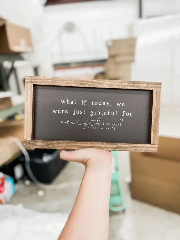 What If Today 13x7 Black / Light Oak Wooden Sign