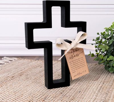 Open Cross with Verse