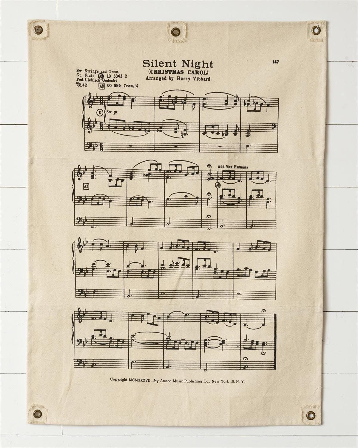 Silent Night Canvas Wall Hanging