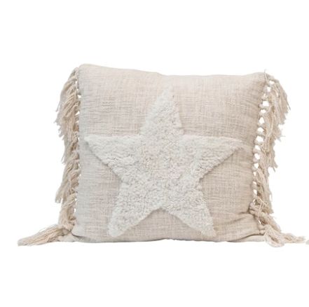 Star Hook Pillow with Tassels