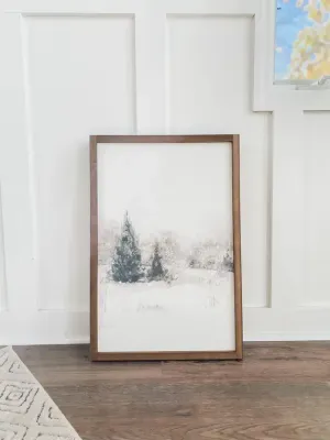 Winter Landscape 13x17 Dark Walnut