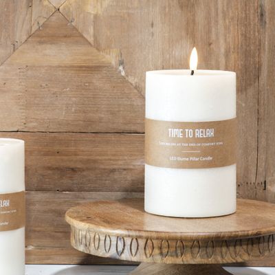 Pillar Candle Wide LED 6” x 4&quot;