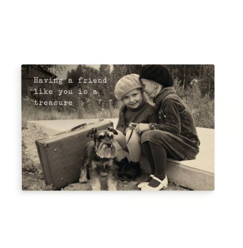 Having A Friend Like You Is A Treasure Wooden Postcard 4 x 6