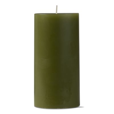 Olive Color Pillar Candle, 3&quot; x 6&quot;