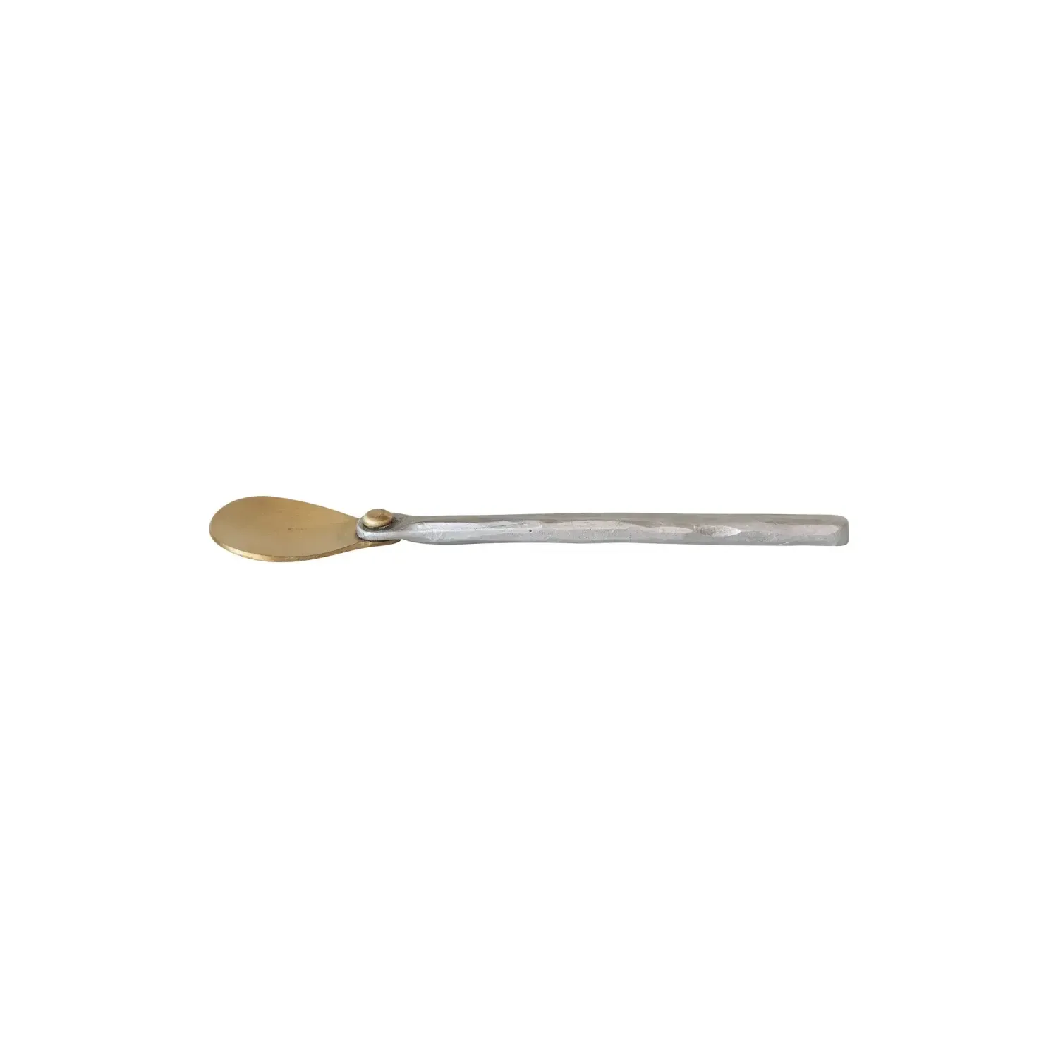 Brass Spoon with Hammered Aluminum Handle