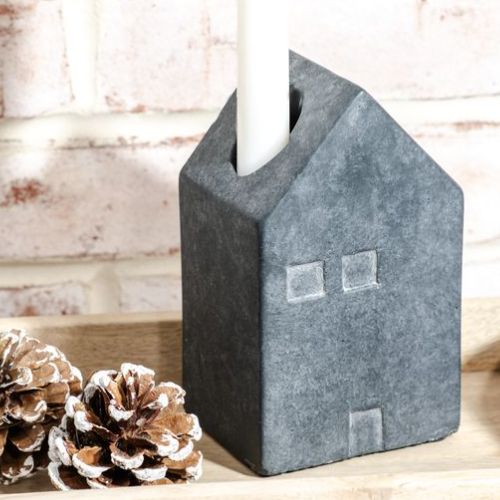 Charcoal Candle House 6”