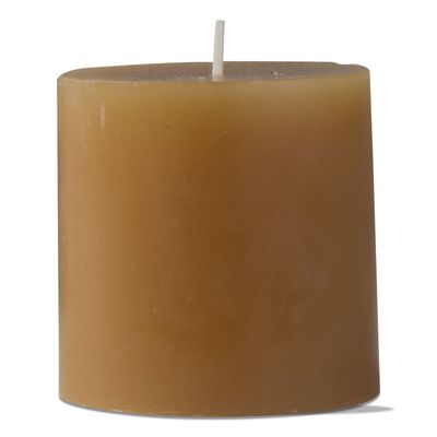Honey Color Pillar Candle, 3&quot; x 3&quot;