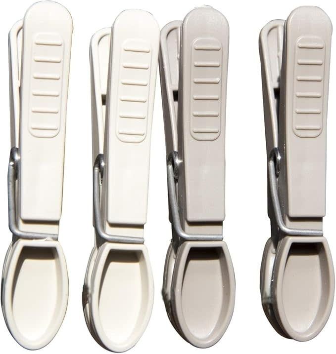 Poly Grip Clothespins 24pk Neutral