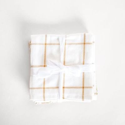 Pattern Towels Set of 2 Yellow