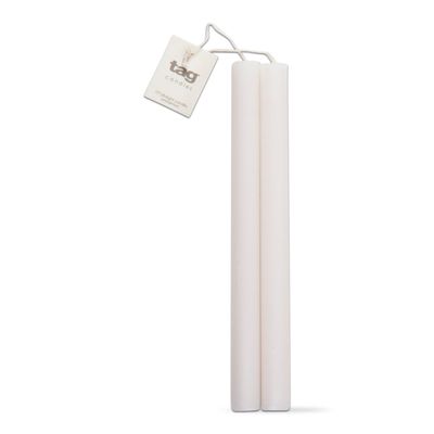 Set of two straight Tapers - White/ 10&quot;