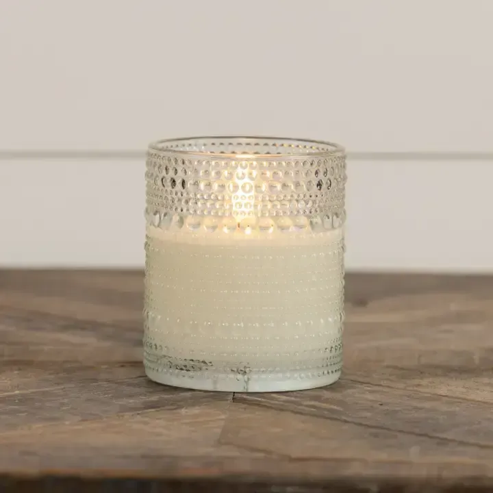 Dotted Glass 4” LED Candle