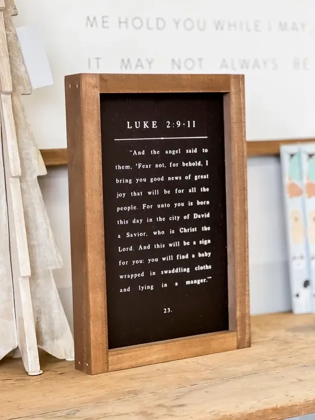 Luke 2 Book Page 8 x 12 Black / Light Oak