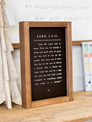 Luke 2 Book Page 8 x 12 Black / Light Oak