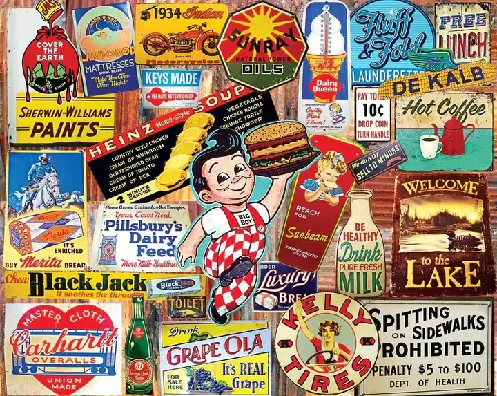 Vintage Signs Puzzle 1,000 pc