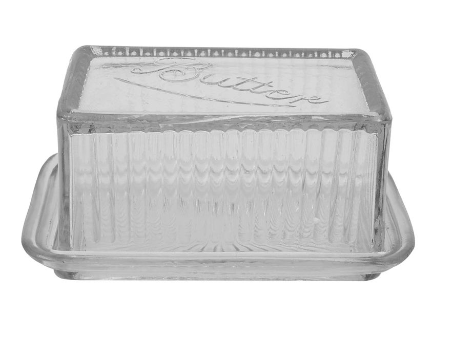 Pressed Glass Butter Dish
