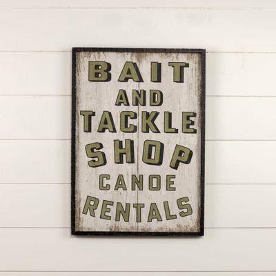 Green Bait and Tackle Shop Sign