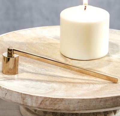 Gold Wick Candle Snuffer 7”