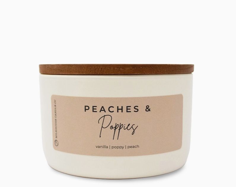 Peaches and Poppies Statement Candle